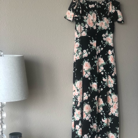 B. DARLIN | Floral Off Shoulder Maxi Romper - Picture 7 of 7